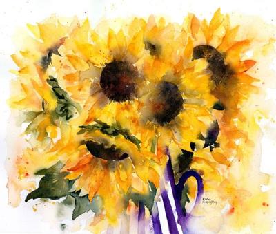 sunflowers-in-striped-jug