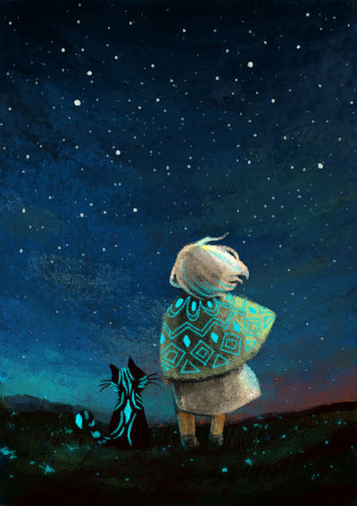 girl-cat-star-sky-night-jpg