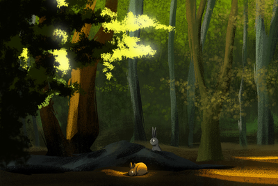 rabbits-forest-wood-trees-jpg