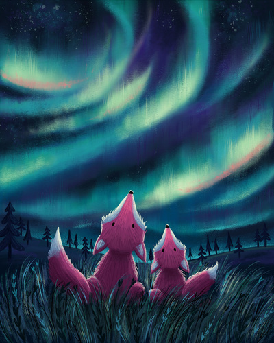 foxes-northern-lights-jpg