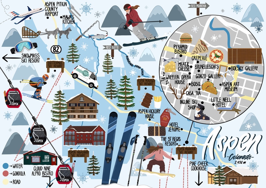 Aspen, Colorado - Map