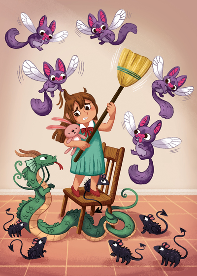 anxiety-monsters-creatures-bats-mice-worry-fear-scared-selfhelp-michellesimpson-jpg