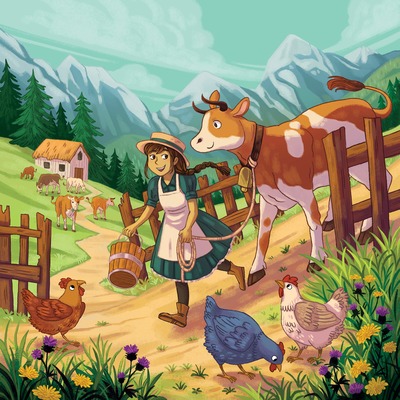 mountains-alps-cows-chicken-italy-italian-farm-animals-summer-outdoors-girl-kid-sister-farmer-women-swiss-teen-dress-olddress-europe-france-switzerland-monaco-dolomites-countryside-country-michellesimpson-min-jpg