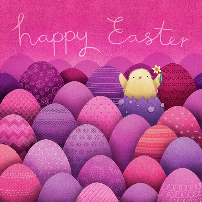 easter-eggs-and-happy-chick