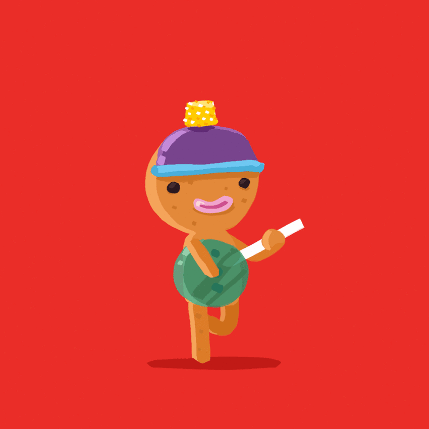 Gingerbread man banjo