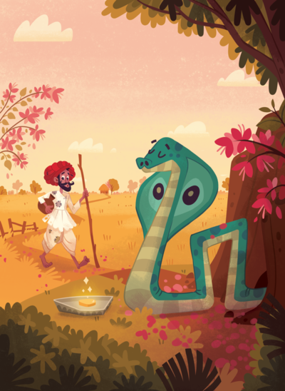 indian-farmer-poor-snake-gold-farm-folktale-fable-png