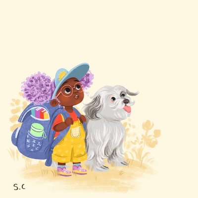 curly-hair-girl-with-her-dog
