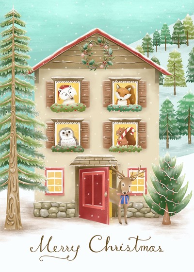 frosted-forest-cabin-woodland-animals-jpg