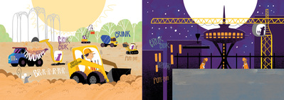 busy-cities-seattle-construction-dump-truck-buildings-space-needle-jpg