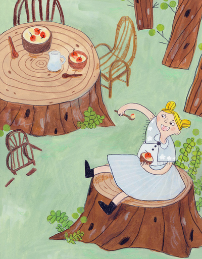 goldilocks-little-girl-three-bears-forest-eating-porridge-jpg