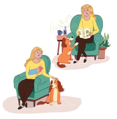 mom-with-dog