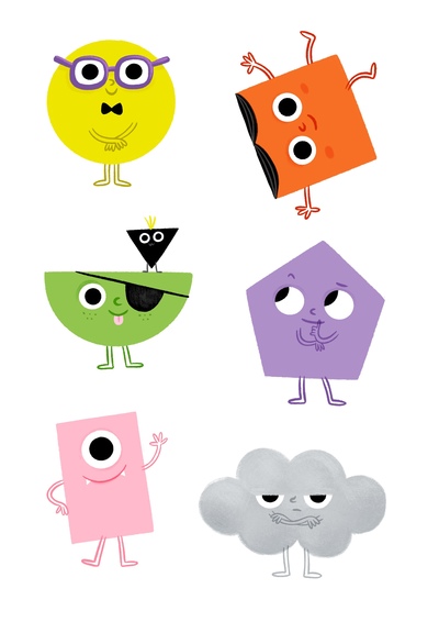 shapes-geometry-colour-characters-personality-pirate-faces