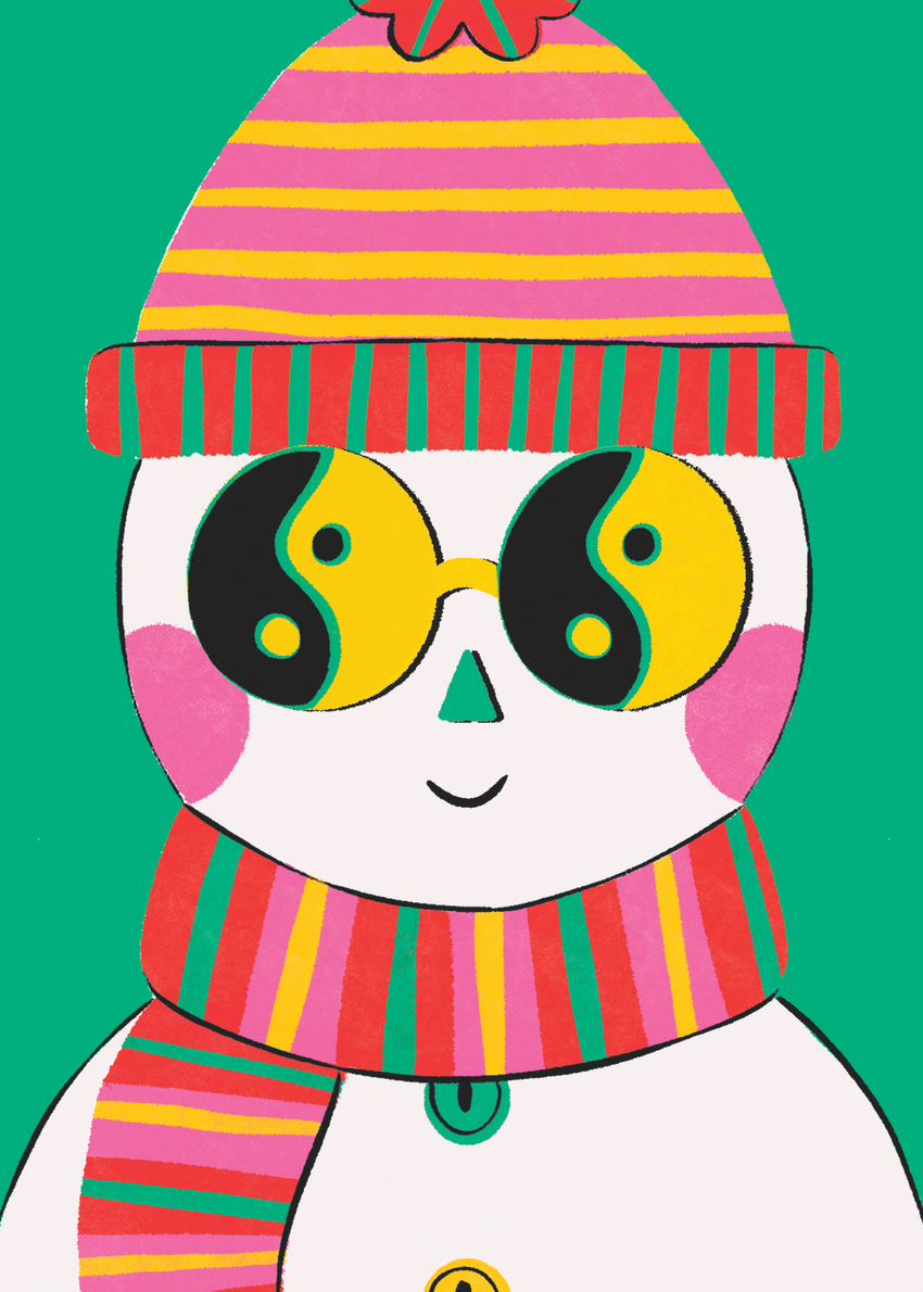 AH_christmas_snowman_winter_funky_hippie_sunglasses_contemporary_card.jpg