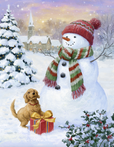 snowman-with-dog-png
