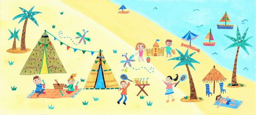 Children on the beach