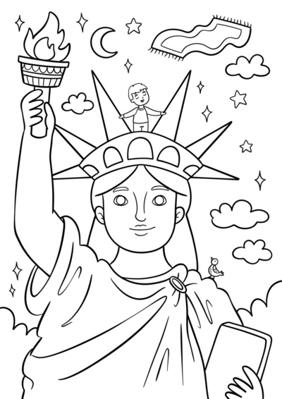 lineart-newyork-statue