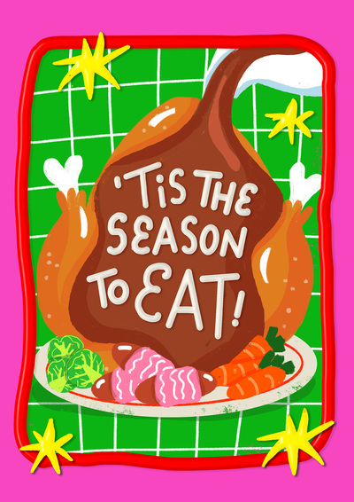 christmas-dinner-themed-card