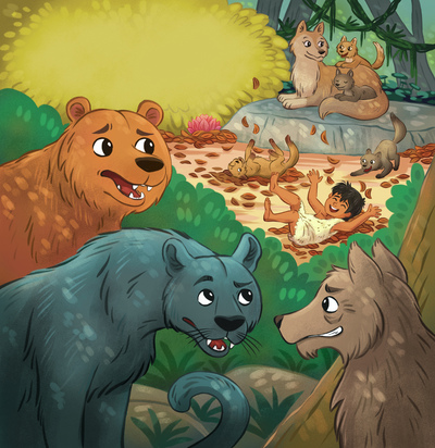 junglebook-wolf-pack-mogli-family