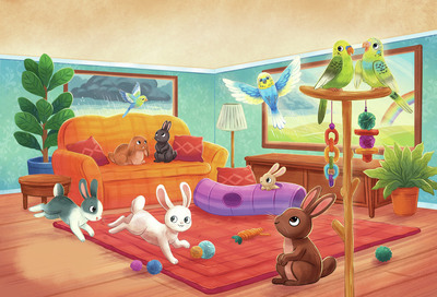 bunnies-birds-pets-indoors-play-animals