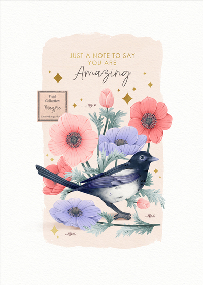 bird-magpie-anemones-flowers-jpg