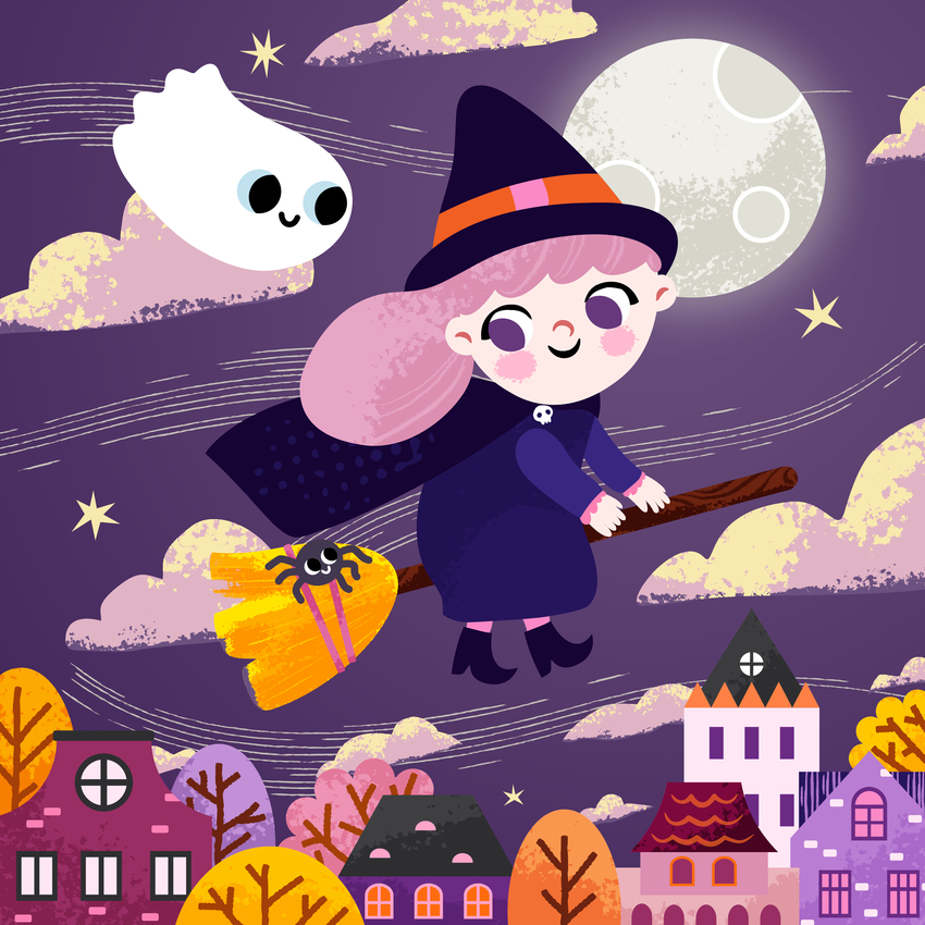 Halloween_witch_ghost_spooky_magic_witchcraft_night_broom_flying_city_moon_spider