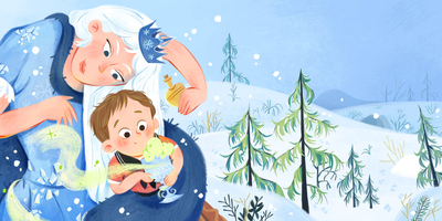 boy-tree-snow-woman-winter-wood-jpg