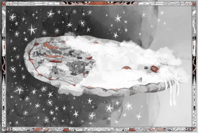 dragon-adventures-power-girl-medieval-magic-wizard-sword-pizza-map