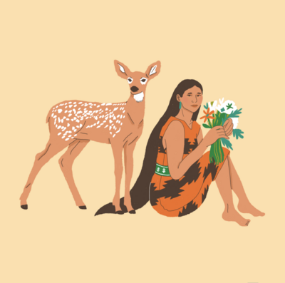 deer-girl-navajo-flowers-png