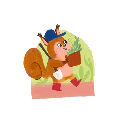 gardening-squirrel